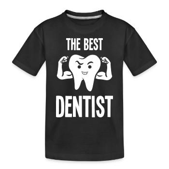 Zahnarzt Zahnarzthelferin Praxis Zähne I Geschenk - Kinder Premium Bio T-Shirt - Schwarz - Vorne