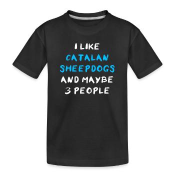 Chien de berger catalan - T-shirt bio Premium Enfant - noir - Devant