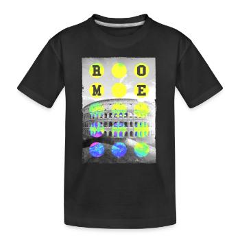 Rome Rome Italy City Skyline Home Love Holiday - Kids' Premium Organic T-Shirt - black - Front