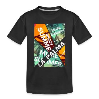 La Palma Été Soleil Plage Mer Palmiers Îles Canaries - T-shirt bio Premium Enfant - noir - Devant