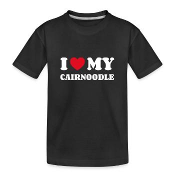 I Love My Cairnoodle - Kinder Premium Bio T-Shirt - Schwarz - Vorne