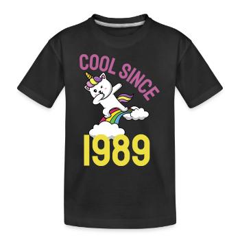 Cool depuis 1989 Dabbing chat 33ème anniversaire - T-shirt bio Premium Enfant - noir - Devant