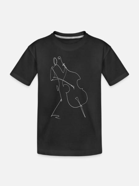 Kontrabass - Kinder Premium Bio T-Shirt - Schwarz