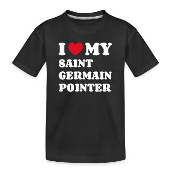 J’adore mon pointeur Saint Germain - T-shirt bio Premium Enfant - noir - Devant
