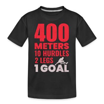 Hurdles Hurdling Hurdler Running Runner Athletes - Kids' Premium Organic T-Shirt - black - Front