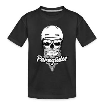 Parapente crâne - T-shirt bio Premium Enfant - noir - Devant