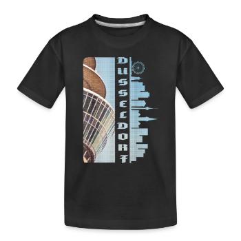 Dusseldorf Germany City Skyline Home Love - Kids' Premium Organic T-Shirt - black - Front