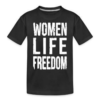 Women life freedom iran - Kids' Premium Organic T-Shirt - black - Front