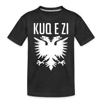 Albanien Adler albanisch Geschenk - Kinder Premium Bio T-Shirt - Schwarz - Vorne