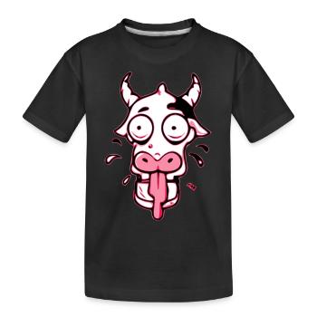 Lilu die Kuh - Kinder Premium Bio T-Shirt - Schwarz - Vorne