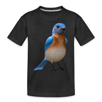 Hüttensänger Vogel Design - Kinder Premium Bio T-Shirt - Schwarz - Vorne