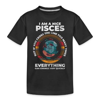 Signe du zodiaque Neptune Mars Planète - T-shirt bio Premium Enfant - noir - Devant