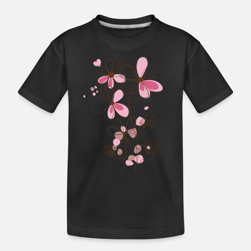 Fleur - T-shirt bio Premium Enfant - noir