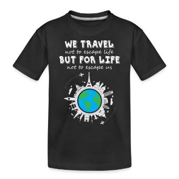 Voyageur du monde - T-shirt bio Premium Enfant - noir - Devant