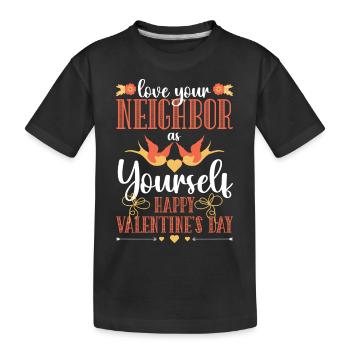 Couples romantiques Mari Partenaire - T-shirt bio Premium Enfant - noir - Devant