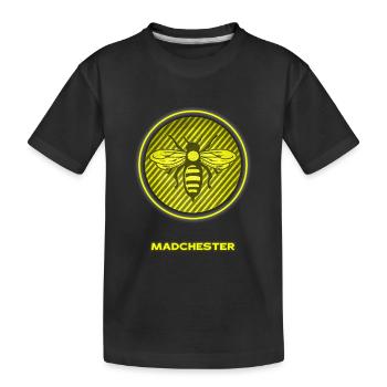 MADCHESTER BEE - Kids' Premium Organic T-Shirt - black - Front