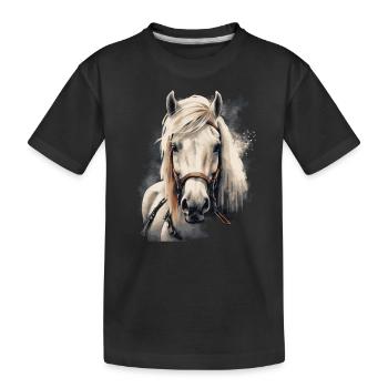 Cheval islandais - T-shirt bio Premium Enfant - noir - Devant