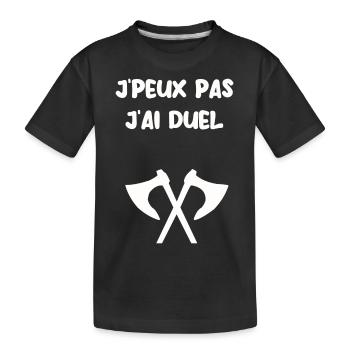 J’peux pas j’ai duel - T-shirt bio Premium Enfant - noir - Devant