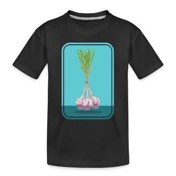 Bunch of garlic - Kids' Premium Organic T-Shirt - black - Front