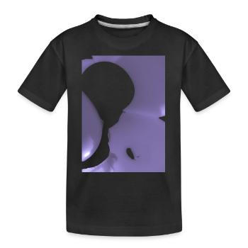 Eine magische Silhouette auf violettem dunklem Hintergrund - Kinder Premium Bio T-Shirt - Schwarz - Vorne