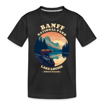Vintage Retro Canadian Banff National Park - Kinder Premium Bio T-Shirt - Schwarz - Vorne