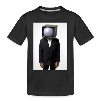 Anzug Tube TV Mann - Kinder Premium Bio T-Shirt - Schwarz - Vorne