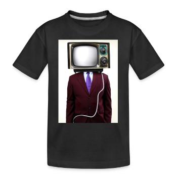 Anzug Tube TV Mann - Kinder Premium Bio T-Shirt - Schwarz - Vorne