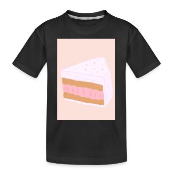 Pastell-Kuchen - Kinder Premium Bio T-Shirt - Schwarz - Vorne