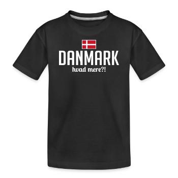 Danmark hvad mere Spruch Urlaub Dänemark - Kinder Premium Bio T-Shirt - Schwarz - Vorne