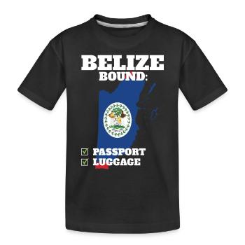 Belize Bound Country Travel Belizean Flag - Kids' Premium Organic T-Shirt - black - Front