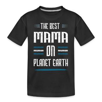 Meilleure maman disant maman maman - T-shirt bio Premium Enfant - noir - Devant