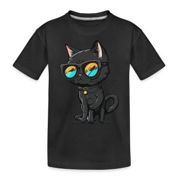 Mode féline - T-shirt bio Premium Enfant - noir - Devant