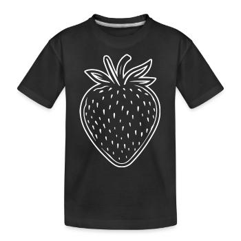 Strawberry Fruit Fruit - Kids' Premium Organic T-Shirt - black - Front
