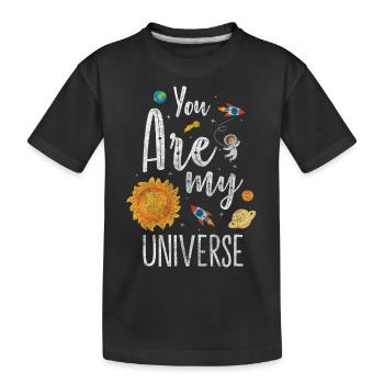Universum Raumschiff Mars - Kinder Premium Bio T-Shirt - Schwarz - Vorne