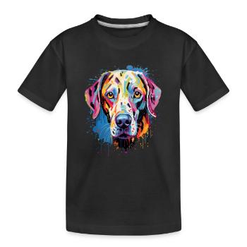 Dalmatien Coloré - T-shirt bio Premium Enfant - noir - Devant