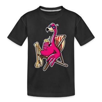 Plage de Flamingo - T-shirt bio Premium Enfant - noir - Devant