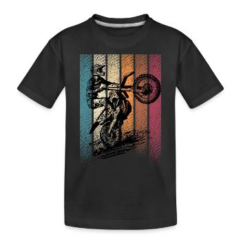 motocross - Kids' Premium Organic T-Shirt - black - Front