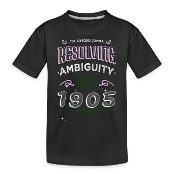 quote humor school write funny sayings gift - Kids' Premium Organic T-Shirt - black - Front