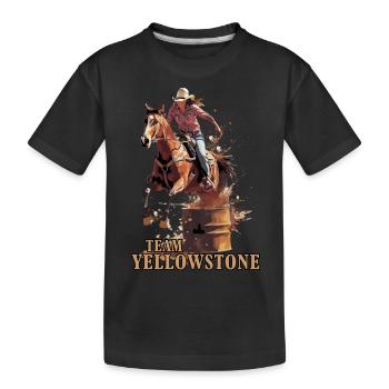 Barrel racer fille équitation Yellowstone Dutton - T-shirt bio Premium Enfant - noir - Devant