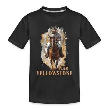 Cheval de cow-boy - RIB Team Yellowstone Y - T-shirt bio Premium Enfant - noir - Devant