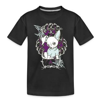 spitz - Kinder Premium Bio T-Shirt - Schwarz - Vorne