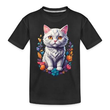 Kitten - Kids' Premium Organic T-Shirt - black - Front
