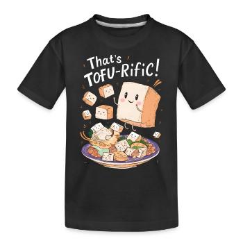 Tofu Lustiges - Kinder Premium Bio T-Shirt - Schwarz - Vorne