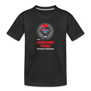 Hipster Labrador - T-shirt bio Premium Enfant - noir - Devant
