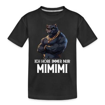 J’écoute toujours Mimimi Jaguar - T-shirt bio Premium Enfant - noir - Devant