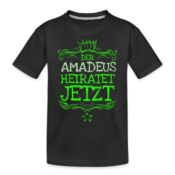 Amadeus als Bachelor - Kinder Premium Bio T-Shirt - Schwarz - Vorne