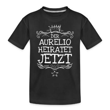 Aurelio als Bachelor - Kinder Premium Bio T-Shirt - Schwarz - Vorne