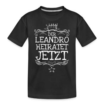 Geschenk für Leandro - Kinder Premium Bio T-Shirt - Schwarz - Vorne