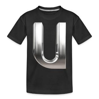 Chrome ,, U " Métallisé - T-shirt bio Premium Enfant - noir - Devant
