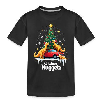 Dino Nuggets - Dinosaures ridicules - T-shirt bio Premium Enfant - noir - Devant